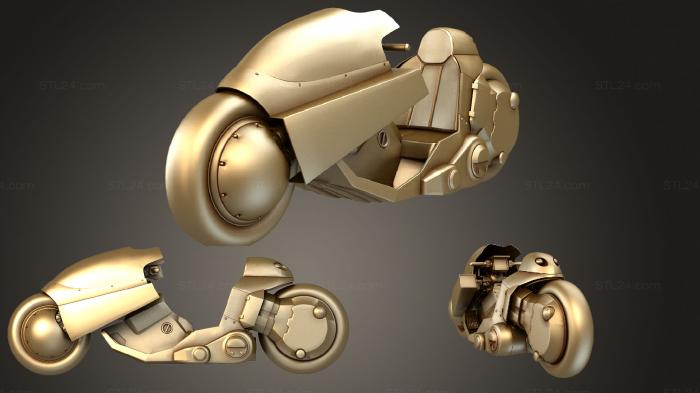 Автомобили и транспорт (Мотоцикл Akira, CARS_0460) 3D модель для ЧПУ станка